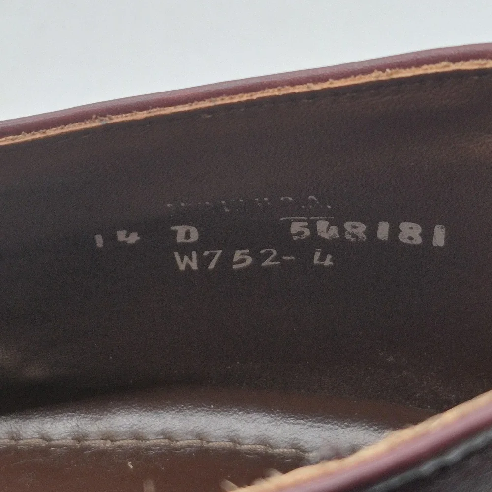 Dexter Dress Shoes Mens Size 14 D Burgundy Leather Oxford‎ Plain Toe W752-4